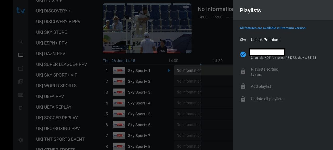 TiviMate Channel Guide